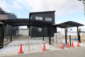 広陵町笠　新築一戸建て　外構工事中