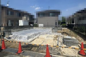 奈良県香芝市磯壁6丁目　モデルハウス建築　防湿シート