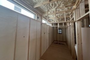 奈良県香芝市磯壁モデルハウス吹付断熱施工