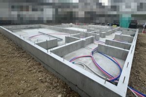 奈良県香芝市磯壁6丁目　モデルハウス建築　基礎型枠工事