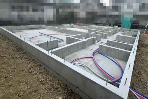 奈良県香芝市磯壁6丁目　モデルハウス建築　基礎型枠工事