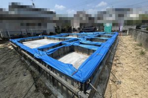 奈良県香芝市磯壁6丁目　モデルハウス建築　基礎型枠工事