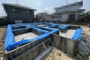 奈良県香芝市磯壁6丁目　モデルハウス建築　基礎型枠工事