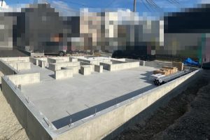 SOLEIL香芝　磯壁5丁目　コンクリートベタ基礎完成