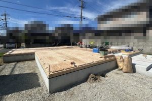 奈良県磯城郡田原本町　注文住宅　ZEH仕様　土台伏せ工事