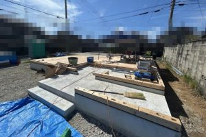 奈良県磯城郡田原本町　注文住宅　ZEH仕様　土台伏せ工事