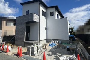 磯壁モデルハウス外構工事中